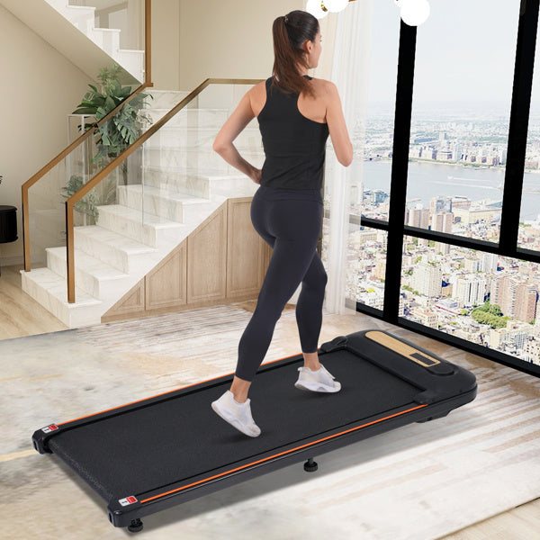 Wood Grain Decorative Walking Mat, Treadmill Under Home Office Desk