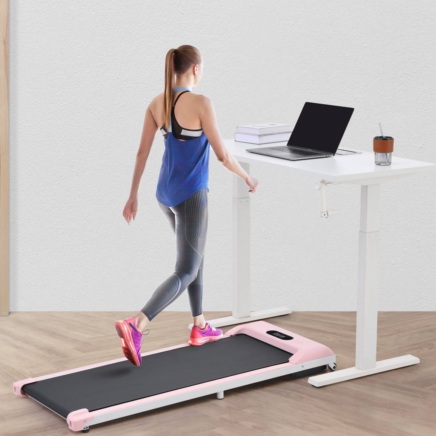 2 In 1 Under Desk Electric Treadmill With Bluetooth APP And Speaker Remote Control